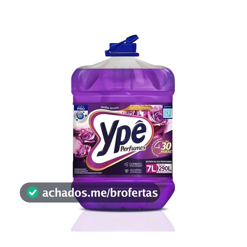 Limpador Perfumado Ypê Jardim Secreto Pro 7 Litros - Limpador Multiuso - Magazine Achadoshardware