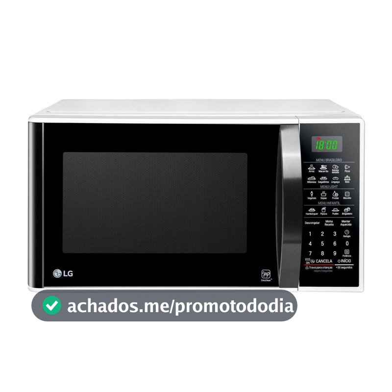 Micro-ondas LG 30L Solo MS3091BC Preto e Branco - Micro-ondas