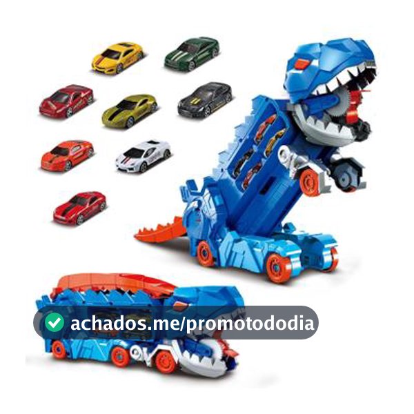 Caminhão Dinossauro Pista de Carrinho Infantil Maleta para 18 Carrinhos - ATENTU - Pistas de Brinquedo - Magazine Nessafaustino