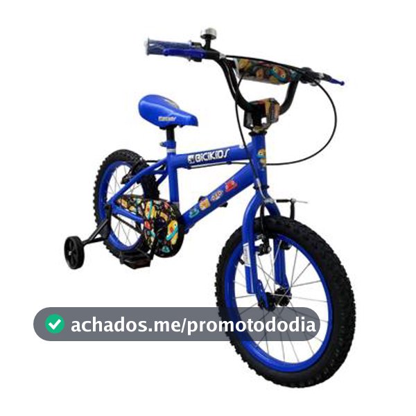 Bicicleta Infantil Aro 16 Menino Bicikids Robo Resistente com Rodinhas Removíveis para Segurança e Diversão nas Aventuras