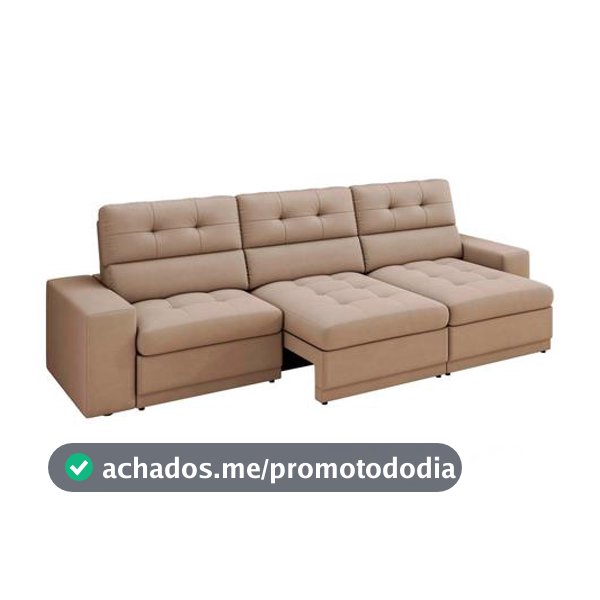 Sofá Retrátil Reclinável 4 Lugares Veludo Roma Besthouse - Sofá 4 Lugares