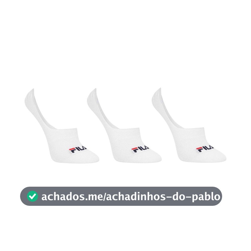 Kit Meia Fila Cano Invisível Mix 3 Pares