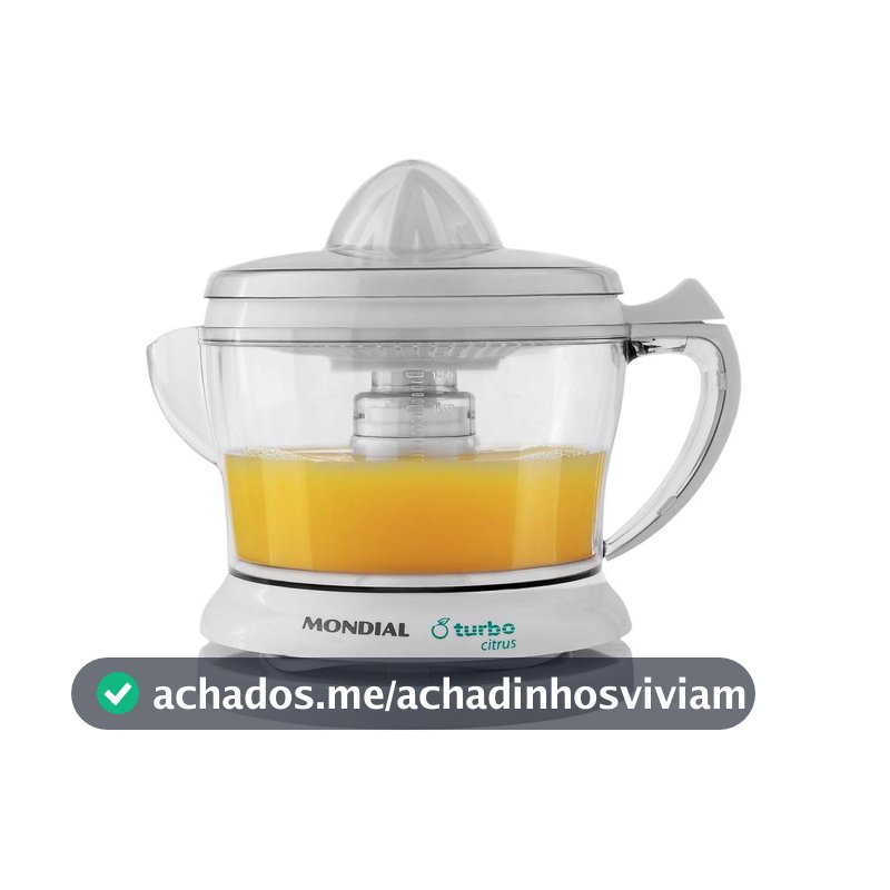 Espremedor de Frutas Mondial Turbo Citrus E-01 Elétrico 25W Branco