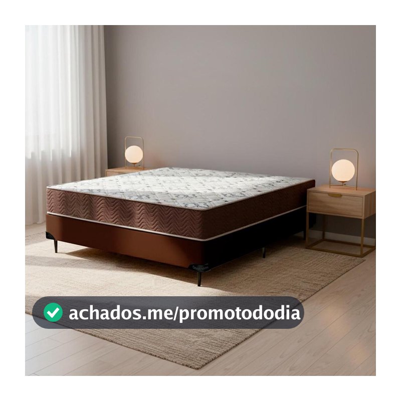 Cama box + Colchão ISO 150 D45 Casal(138x188)-Ortobom - Cama Box