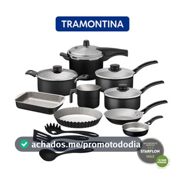 Jogo De Panelas Tramontina 13 Peças Com Panela De Pressão e Utensílios