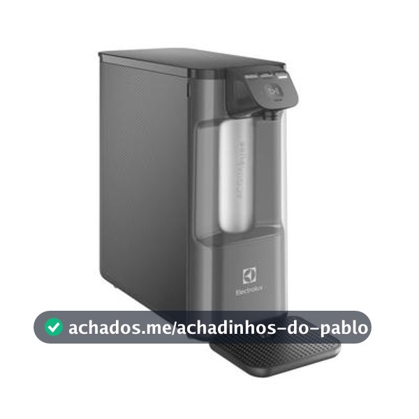 Purificador de Água Electrolux de Mesa Cinza Acqua Pure 4x Água Gelada e Natural PE12G