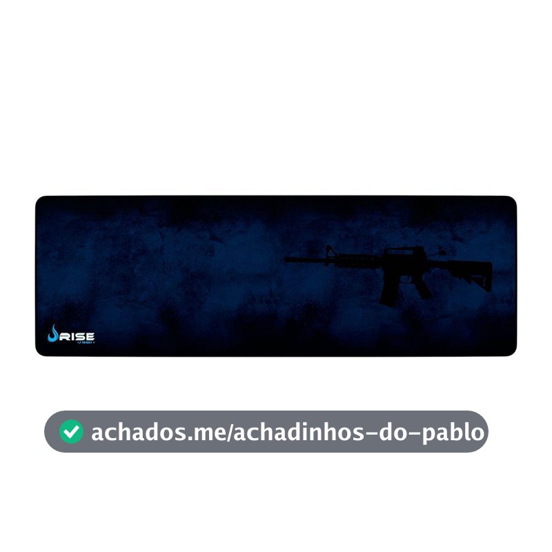 Mousepad Gamer Rise Mode Speed, M4A1, Estendido (900x300mm), Azul - RG-MP-06-M4A - Mouse Pad