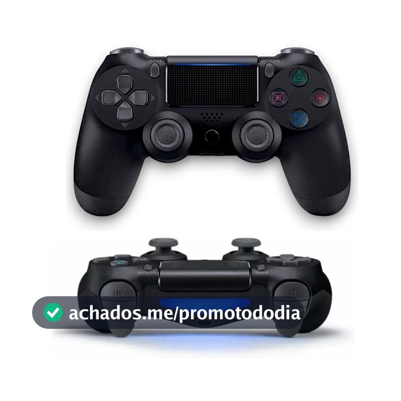 Controle Compativel Ps 4 Pc Sem fio Gamer Joystick Manete Wireless Cor Preto