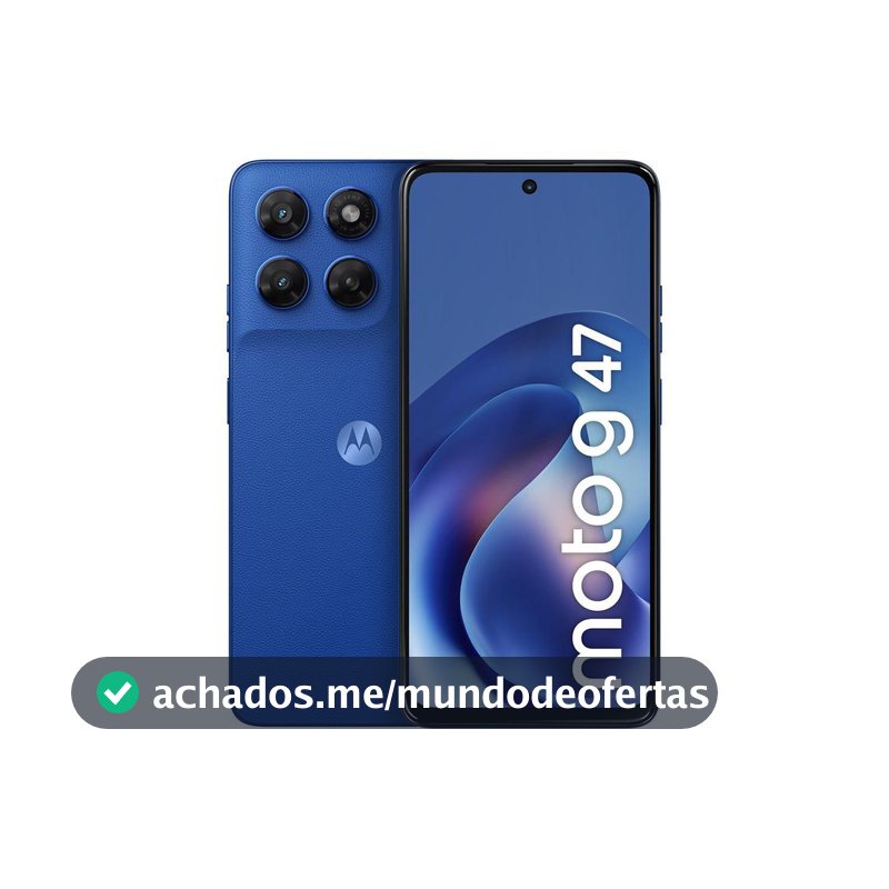 Smartphone Motorola Moto g47 128GB 5G 12GB (4GB RAM + 8GB RAM Boost) Azul Náutico 6,7" Câm. Dupla Selfie 32MP