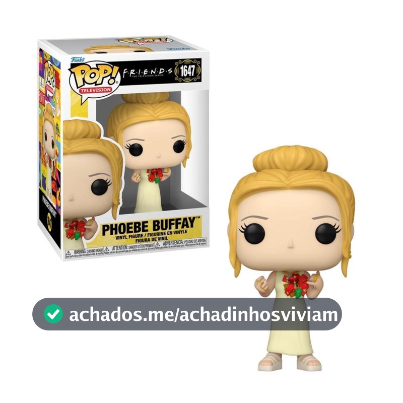 Boneco Funko Pop! Friends - Phoebe de Vestido com Enfeite - Candide - Funko