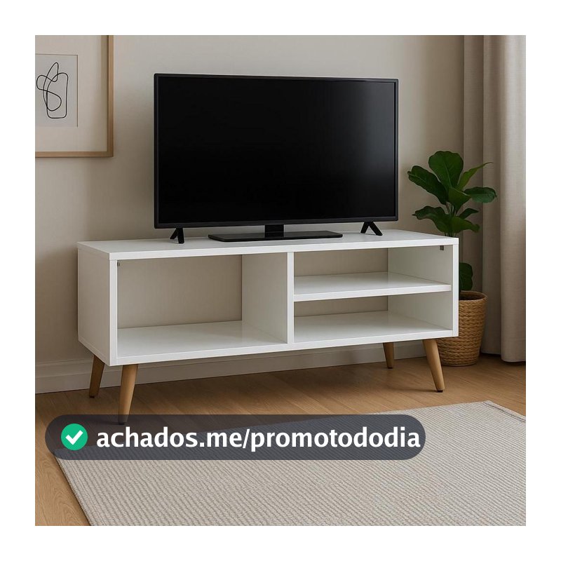 Rack Prateleira Bancada Sala Tv 90 cm Pé Retro Reguláveis