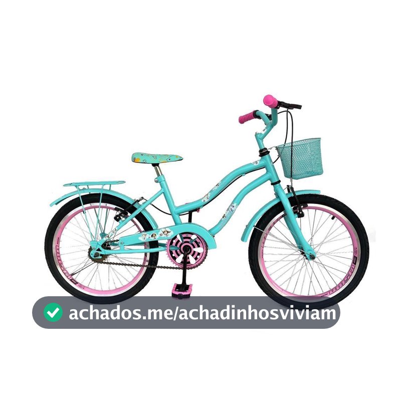 Bicicleta Infantil Aro 20 Menina Freio V Brake Aro Aero Lubrificada E Revisada Com Cestinha - Jady - Bicicleta Infantil