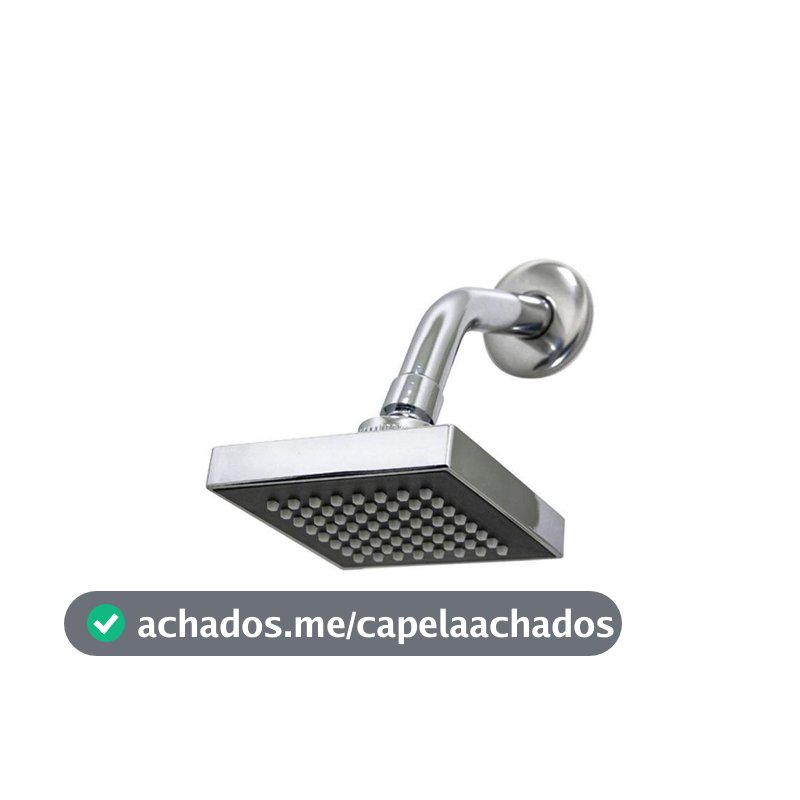 Ducha Chuveiro Articulado Rubi Quadrado Aquecimento Solar ou Gás Cromado Luxo - Shop Hidraulica - Ducha - Magazine Queropromolulu