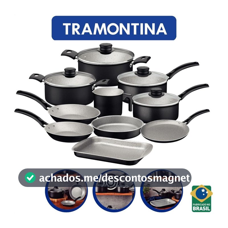 Jogo De Panela Antiaderente Turim 10Pçs Alumínio Tramontina