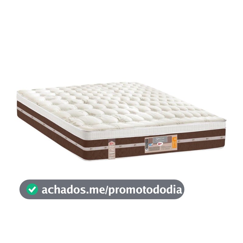 Colchão Queen Castor Silver Star Air One Face Pocket Hibrido 158x198x32