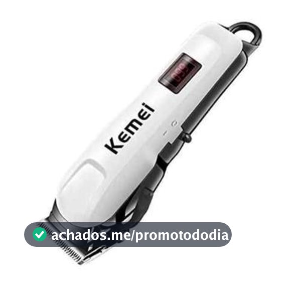 Máquina Corte Cortar Cabelo Barba Bivolt Recarregável Sem Fio Profissional Kemei KM-809A - Máquina de Cortar Cabelo