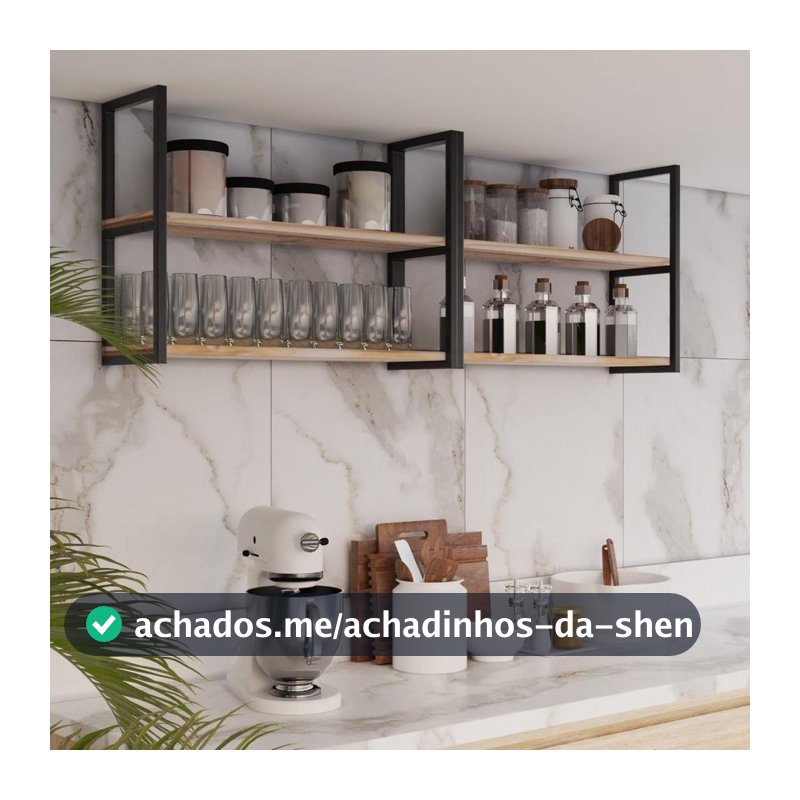 2 Prateleiras Em Ferro Reforçada Para Livro De Teto 80x20cm - Technox - Prateleira - Magazine Sacafarelli