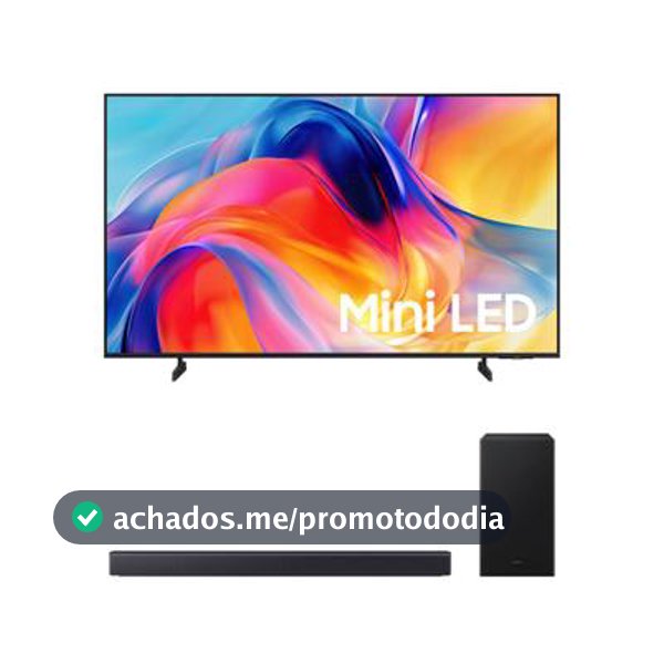 Samsung Smart TV 55" MiniLED 4K M75H + Soundbar Samsung B-Series HW-B450F - Smart Tv - Magazine Promolojas