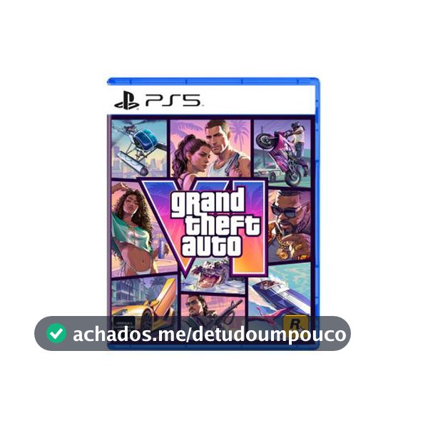 Jogo Grand Theft Auto VI (GTA 6) PS5 - Code in Box Pré-venda - Lançamento 19/11