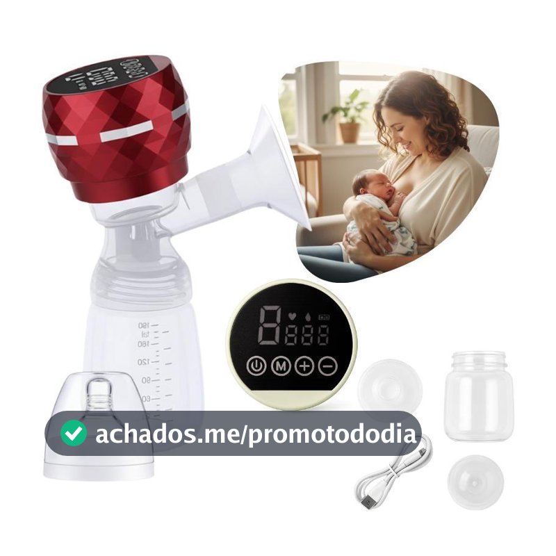 Bomba de Tirar leite Materno Bebe Elétrica Portátil Recarregável Para Amamentação e Locais Externos