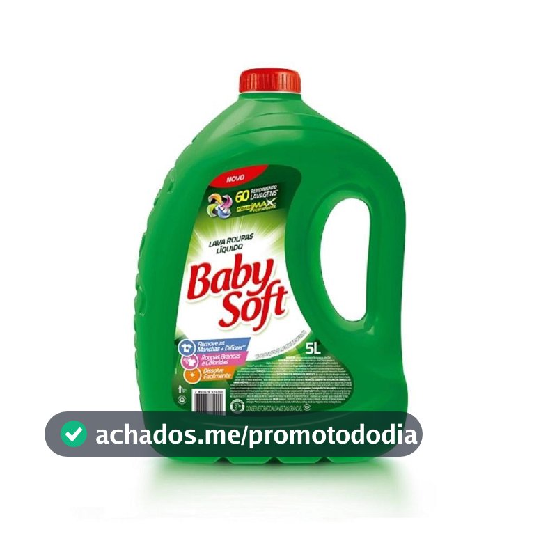 Lava Roupas Líquido Baby Soft Max Performance - Verde 5l
