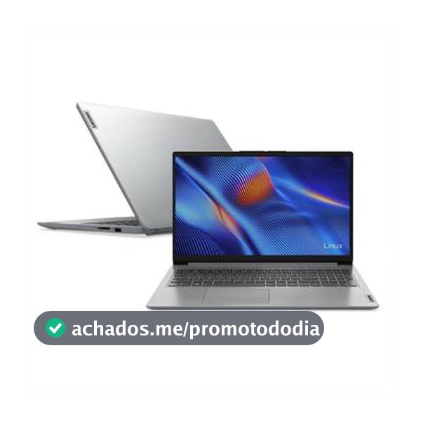 Notebook Lenovo IdeaPad 1 R3-7320U 4GB 256GB SSD Linux 15.6" 82X5S00600 Cloud Grey