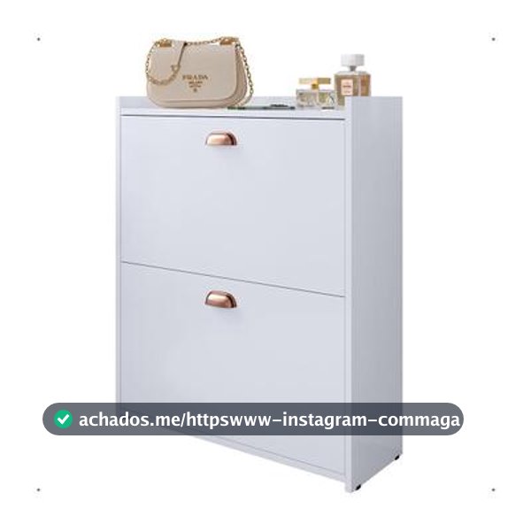 Sapateira Closet Vertical Organizadora 12 Pares Calçados Unissex Prateleira 2 Andares Gavetas Basculante Branco - Lojas RPM - Prateleira e Acessórios - Magazine Sacafarelli