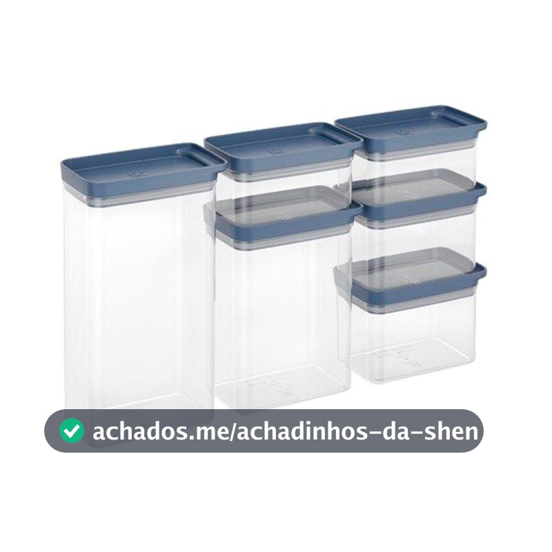 Jogo DE Porta Mantimentos Hermeticos Retangulares Electrolux Experience 6 Pecas
