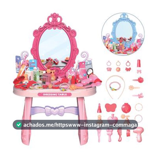 Penteadeira Infantil Brinquedo para Menina com Acessórios Faz de Conta - ATENTU - Cozinha Infantil