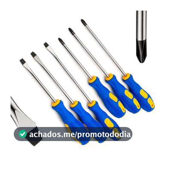Kit Jogo Chave De Fenda E Phillips Com 6 Peças Ferramenta Nf - prime - Chave de Fenda