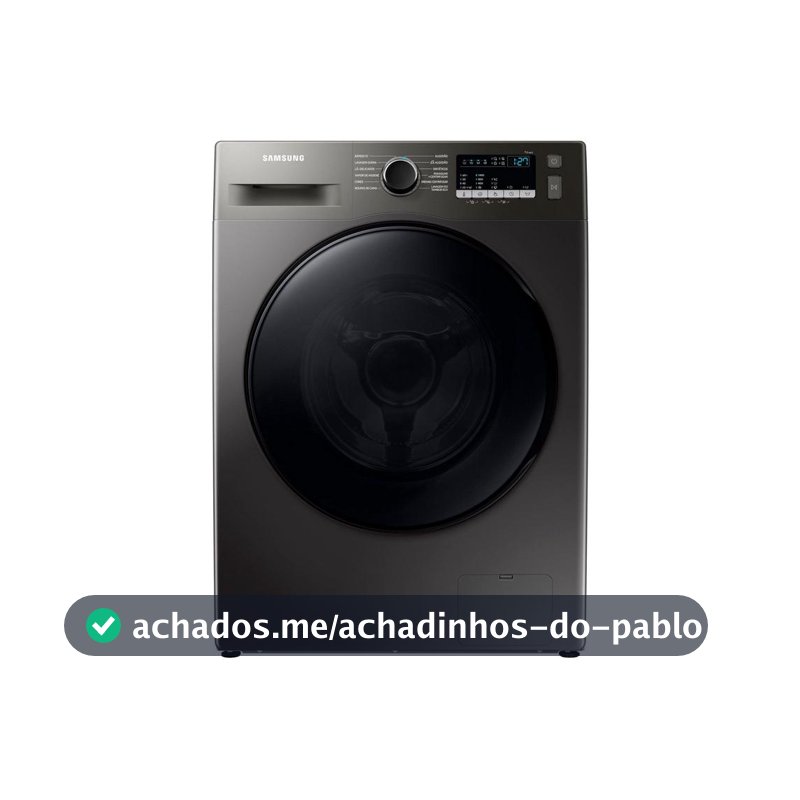 Lavadora de Roupas Samsung Inverter 11kg Cesto Inox 12 Programas de Lavagem Preta WW11T4040BX/AZ