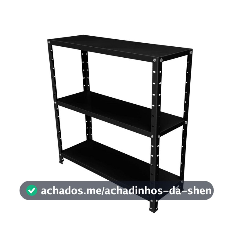 Estante Aço 3 Prateleiras Reguláveis 25cm Multiuso Várias Cores