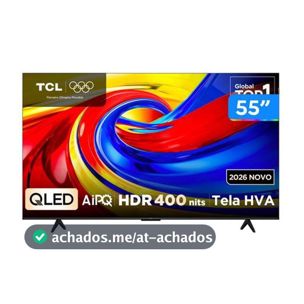 Smart TV 55" TCL 4K UHD QLED 55P7L Google TV 2026