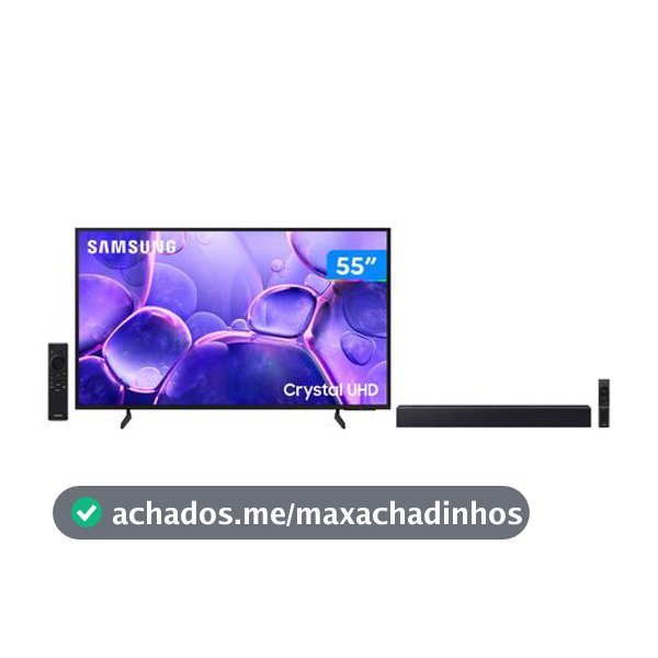 Smart TV 55 Samsung 4K UHD Crystal UHD 3 Hdmi Soundbar B Series HW B400f 40W USB