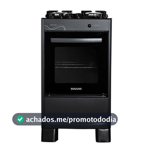 Fogão De Piso 4 Bocas Mesa Vidro Neo Glass Suggar Bivolt
