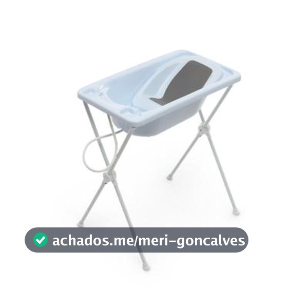 Banheira Bebê Acqua Trio Galzerano Dobrável de Plástico Blue