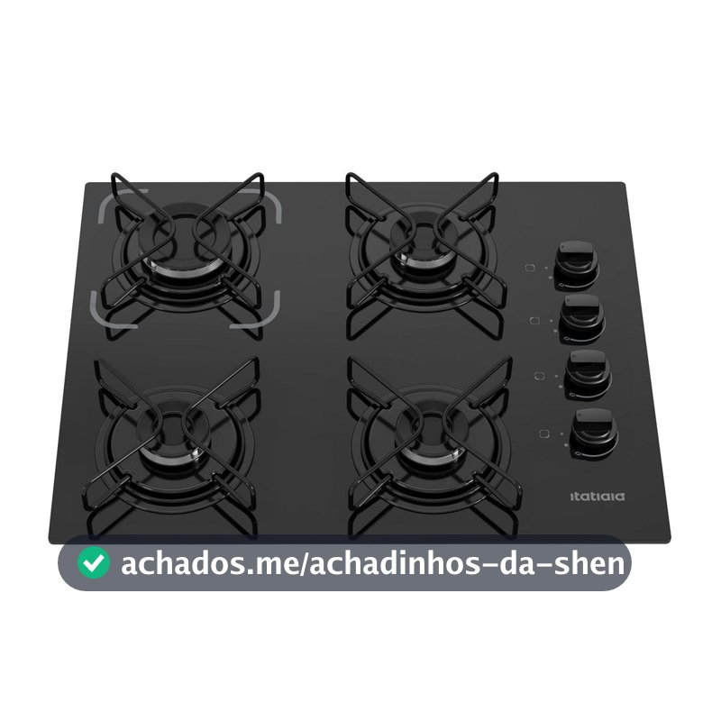 Cooktop Itatiaia Essencial 4 Bocas Vidro Preto Bivolt 3700000192