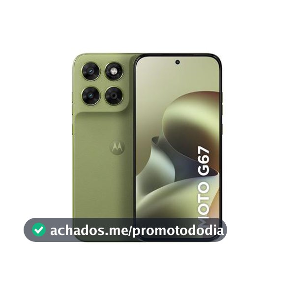 Smartphone Motorola Moto G67 128GB 5G 4GB RAM+8GB Ram Boost Verde Claro 6,8" Câmera Tripla + Selfie 32MP - Moto G67