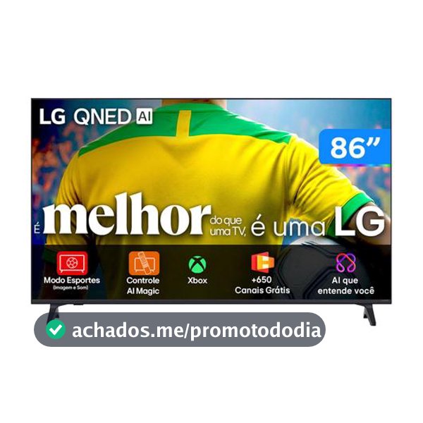 Smart TV 86" LG 4K Ultra HD QNED 86QNED73ASA WebOS 2025