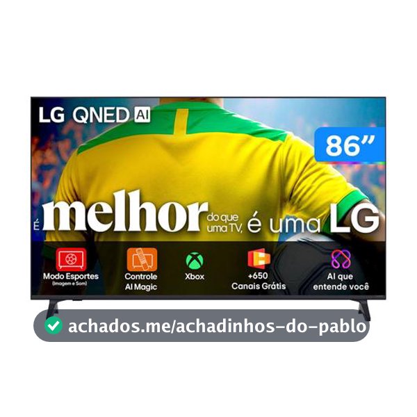 Smart TV 86" LG 4K Ultra HD QNED 86QNED73ASA WebOS 2025