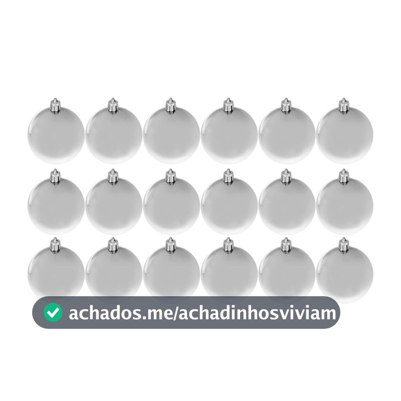 Bola de Natal Prata Lisa NATAL040C Casambiente