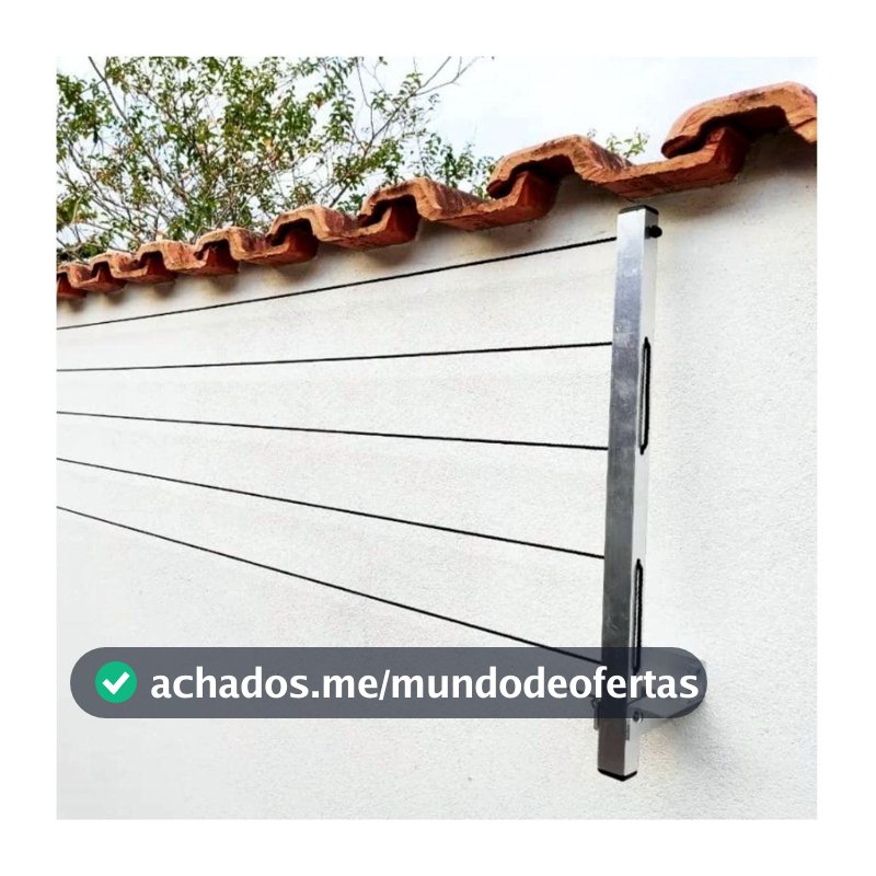 Varal de Parede Retrátil em Aluminio Com Kit Instação Suporta até 80kg - 2i - Varal de Parede - Magazine 1408magalu