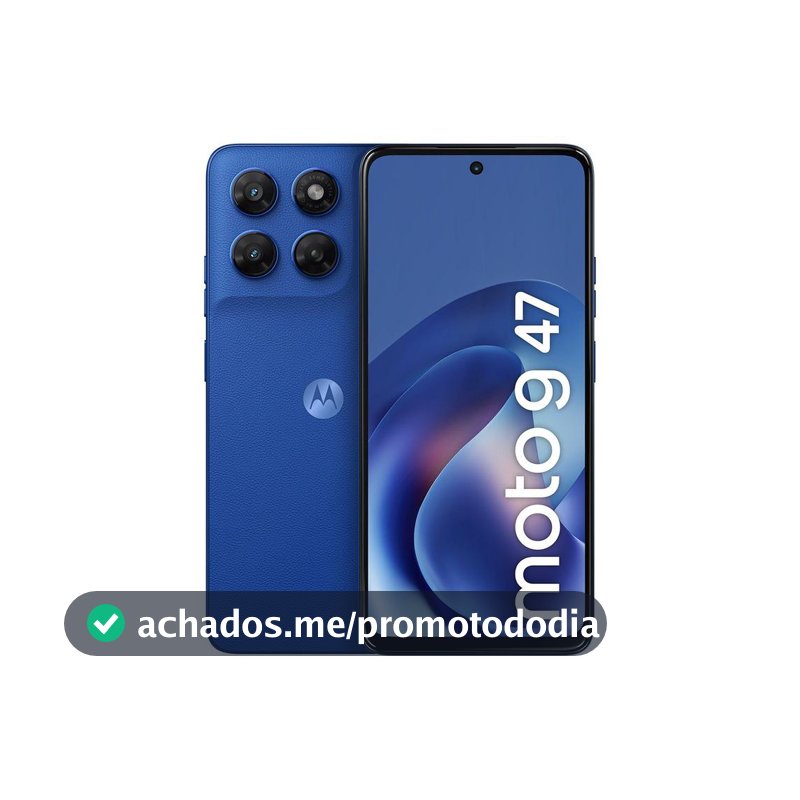 Smartphone Motorola Moto g47 128GB 5G 12GB (4GB RAM + 8GB RAM Boost) Azul Náutico 6,7" Câm. Dupla Selfie 32MP