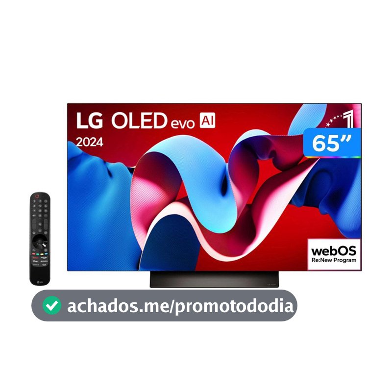 Smart TV 65" 4K LG OLED evo OLED65C4 120Hz Nativo Processador α9 Ger7 Wi-Fi e Bluetooth 4 HDMI 3 US - TVs - Magazine Cacaprom0