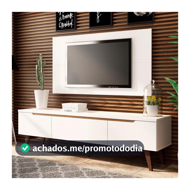 Rack Madesa Reims e Painel para TV até 55 Polegadas 2 Portas e 1 Gaveta