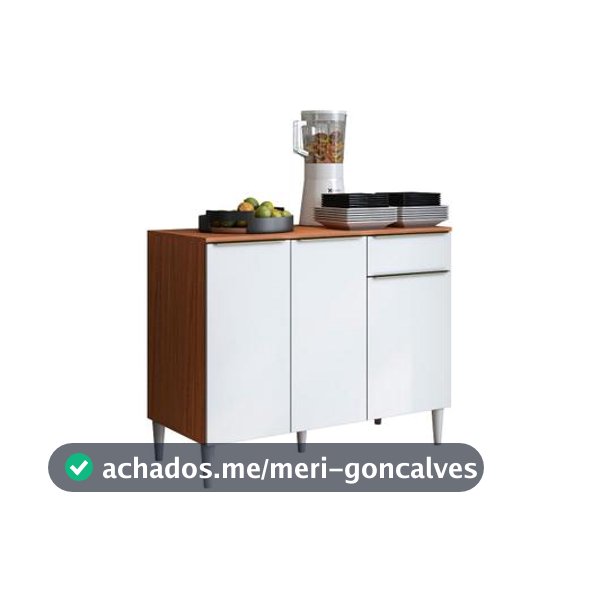 Balcão de Cozinha Modulado Aramóveis 3 Portas 1 Gaveta Prime