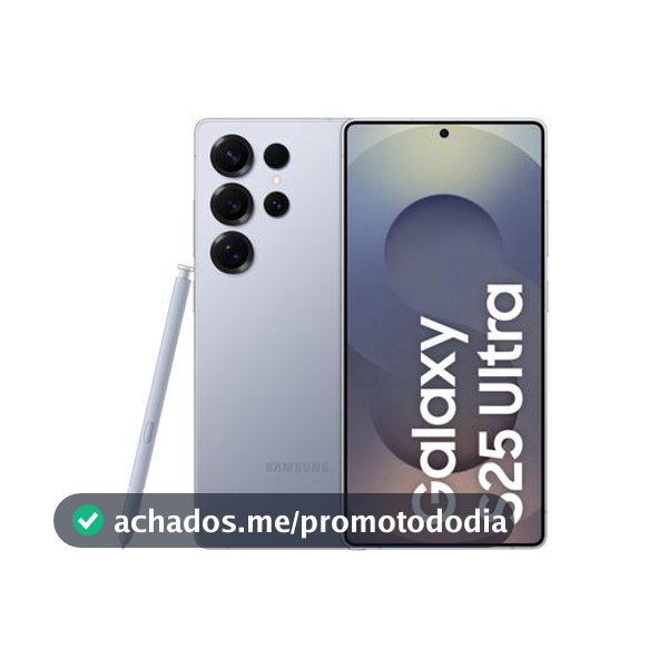 Celular Galaxy S25 Ultra 5G 256GB Galaxy AI Titânio Azul 6,9" 12GB RAM Câm. Quádrupla 200+50+10+50MP Bateria 5000mAh Dual Chip