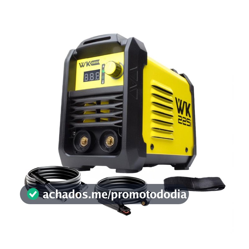 Máquina de Solda Inversora WK 225i 220V MMA TIG Lift Portátil Pró Euro