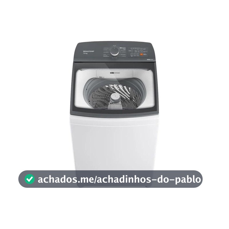 Lavadora de Roupas Brastemp 15kg Cesto Inox