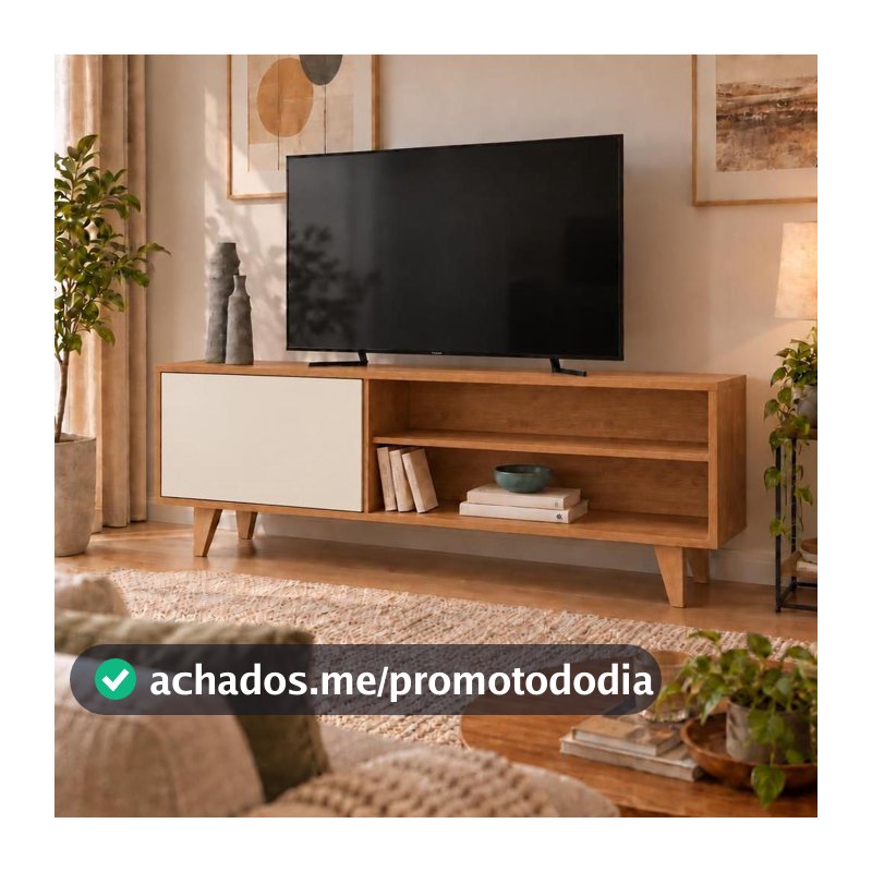 Rack Para TV Até 43 Polegadas Fox Pés Em Madeira Direto Da Fábrica Envio Rápido - DULLAR Móveis - Rack - Magazine Axadinhos99